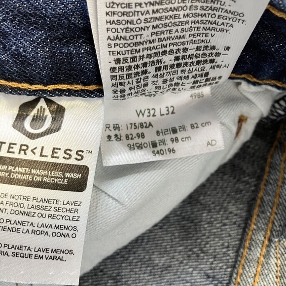 Levis 501 0115 Jeans Dark Rigid Denim Men’s 32x32 Y2K Button Fly - Picture 7 of 12